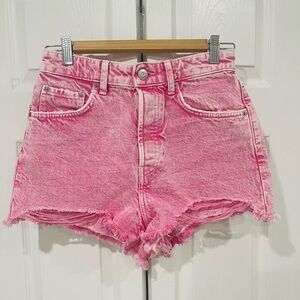 NWOT Zara Pink Demin Shorts
